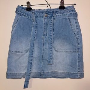 Blue Spice Mini Jean skirt with Tie Size 1